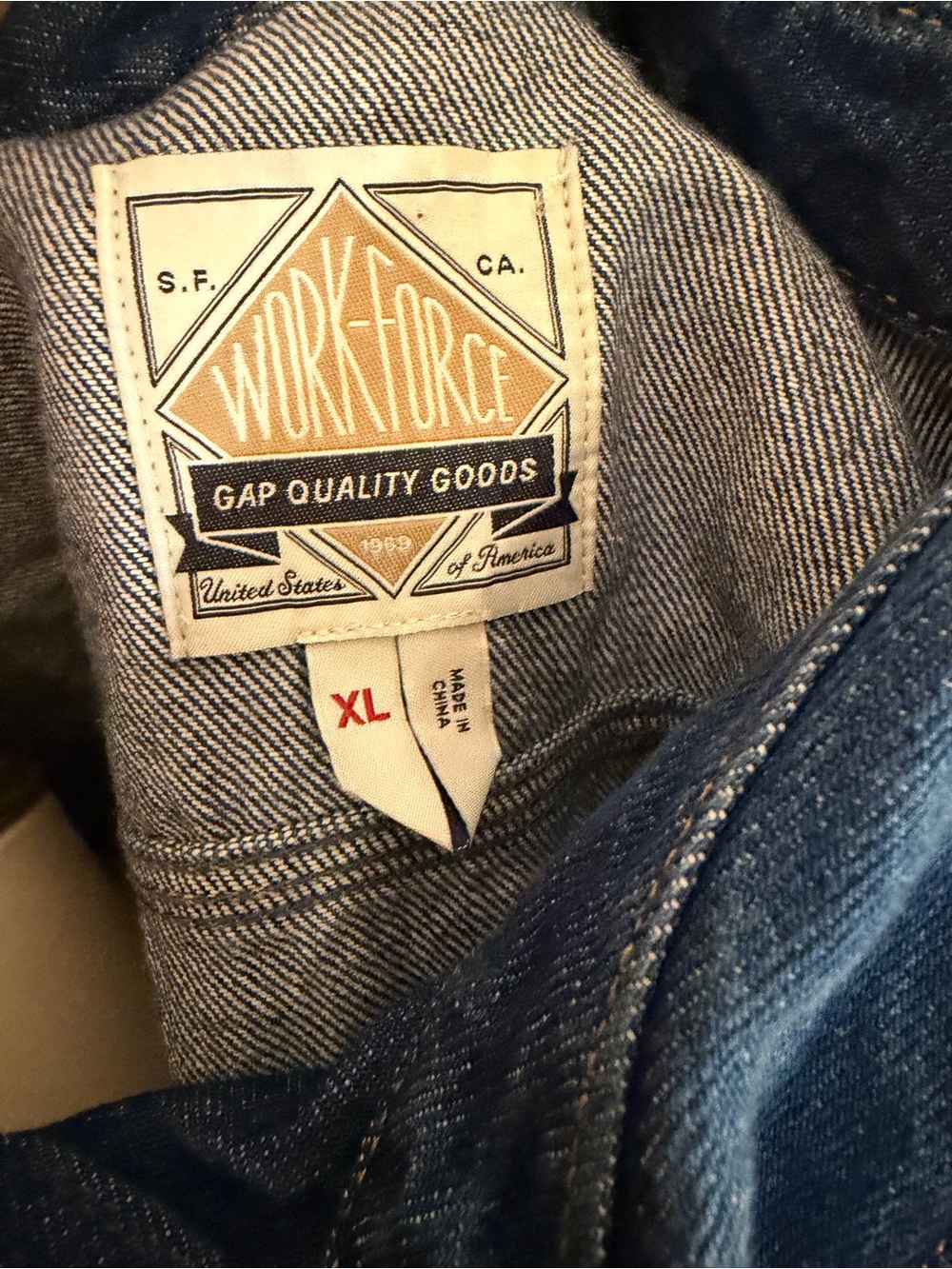 Gap Workforce Denim Shirt Dress Size XL NWT Long Sleeve Dark Wash Workwear - Picture 8 of 9